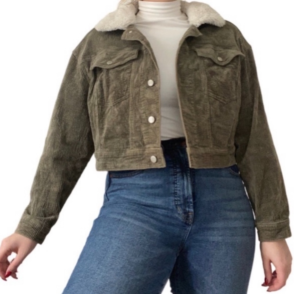 Wild Fable Green Cropped Corduroy